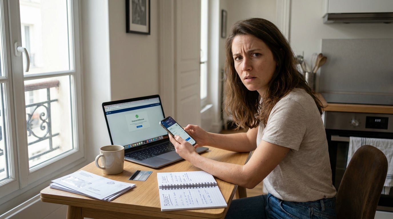 Virement CAF effectué mais rien sur mon compte : causes et solutions rapides